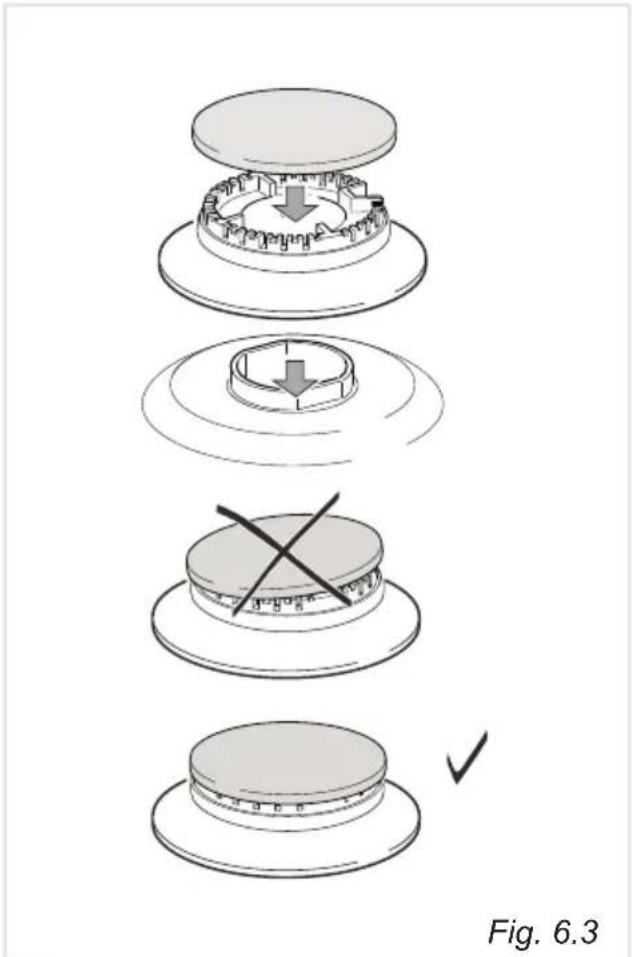 DELONGHI PEMX 965 A - CORRECT REPLACEMENT OF THE TRIPLE RING BURNER - 2
