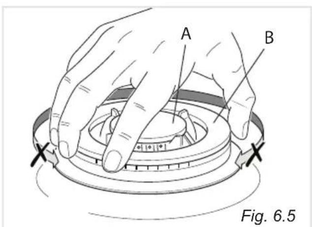 DELONGHI PEMX 965 A - CORRECT REPLACEMENT OF THE TRIPLE RING BURNER - 5