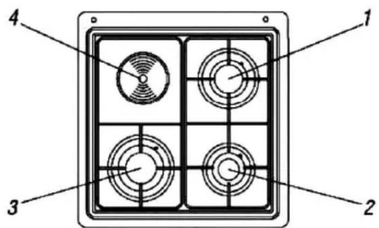VALBERG VALCM6031CMBET - Allumage électrique (Figure 10 rep 9) Ce bouton permet d'allumer électrique les brûleurs gaz (voir ci-dessous) - 1
