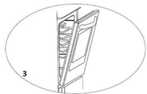 CONTINENTAL EDISON CECGW6060 - Pour enlever la porte du four - 3