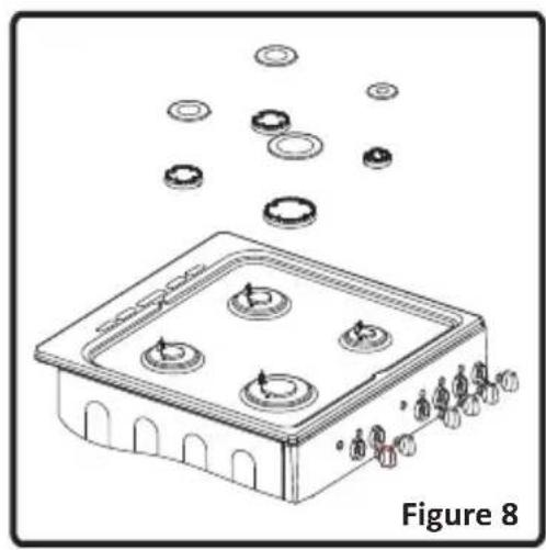 HIGH ONE HCG 50 VT1 - Brûleurs du plan de cuisson: - 1