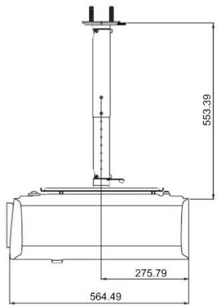 BENQ LK970 - Diagramme de configuration de montage au plafond - 3