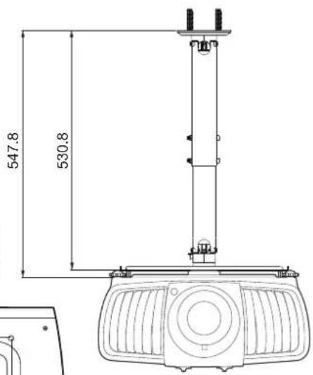 BENQ LK970 - Diagramme de configuration de montage au plafond - 2