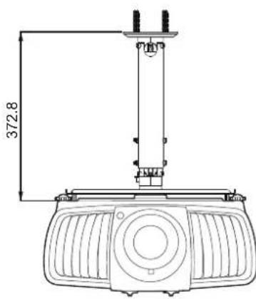 BENQ LK970 - Diagramme de configuration de montage au plafond - 1