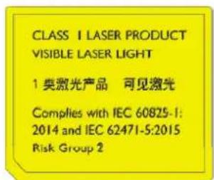 BENQ LK970 - Precauzioni sul laser - 2