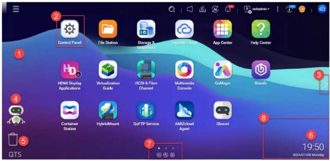 QNAP TS228A - Menu principal - 1