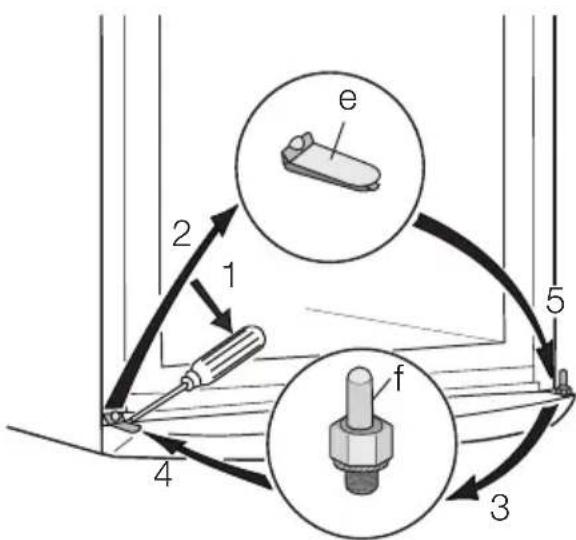 ARTHUR MARTIN ELECTROLUX AUF23391W - Réversibilité de la porte - 3