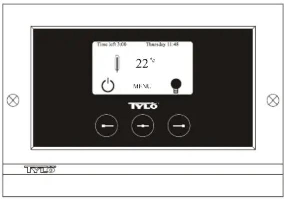Tylö CC300T - Painikkeet ja naytto. - 1