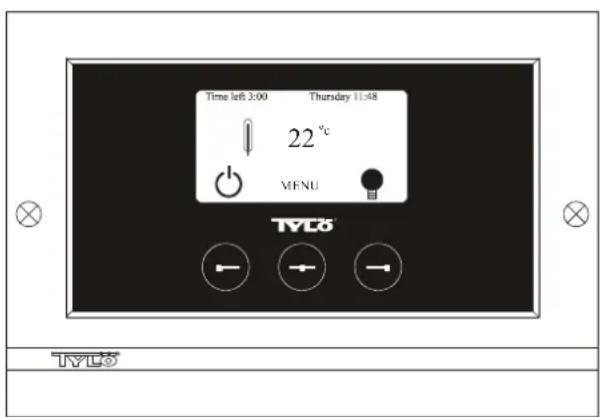 Tylö CC300T - Knöpf und Display. - 1