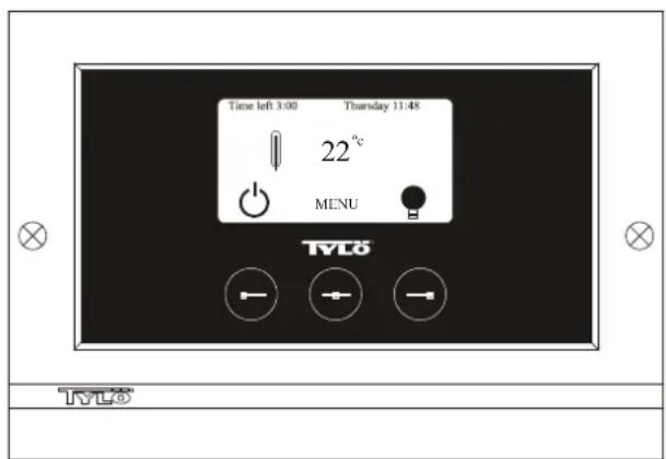 Tylö CC300T - Buttons and display. - 1