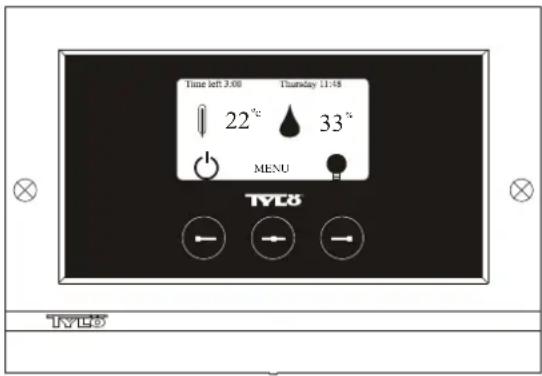 Tylö CC300T - Buttons and display. - 1