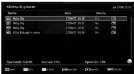 SABA LED26V11 - Biblioteca de Grabaciones - 1