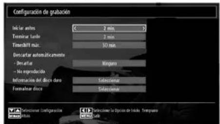 SABA LED26V11 - Configuración de la Grabación - 1