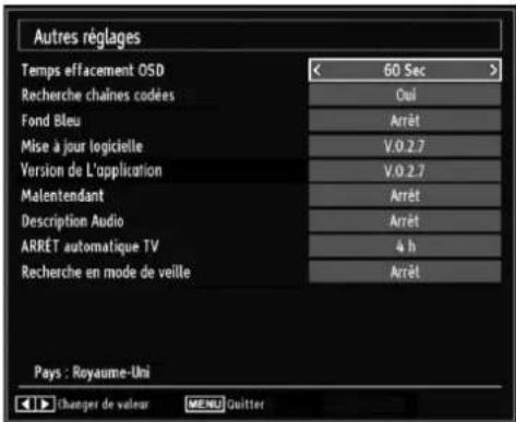 SABA LED26V11 - Configuration des autres réglages - 1