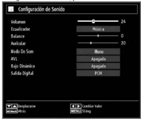 SABA LED26V11 - Configuración de Oportunidades de Sonido - 1