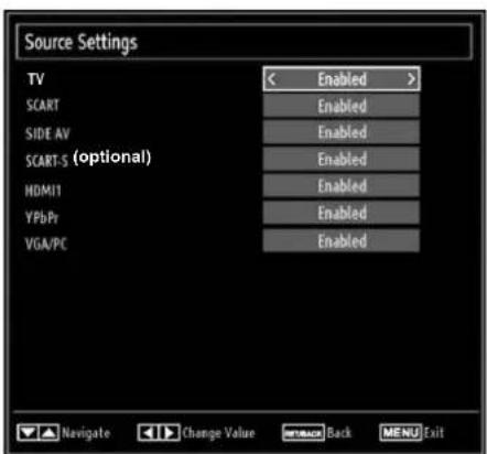 SABA LED26V11 - Configuring Source Settings - 1