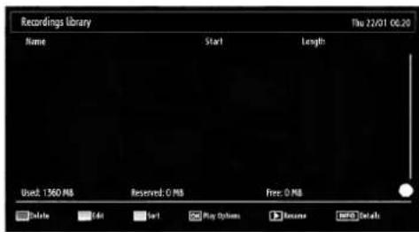 SABA LED26V11 - Recordings Library - 1