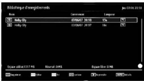 SABA LED26V11 - Regarder les programmes enregistrés - 1