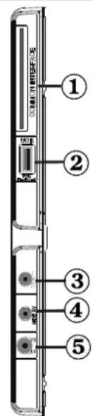 SABA LED26V11 - Viewing the Connections - Side Connectors - 1