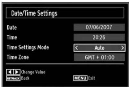 SABA LED26V11 - Configuring Date/Time Settings - 1