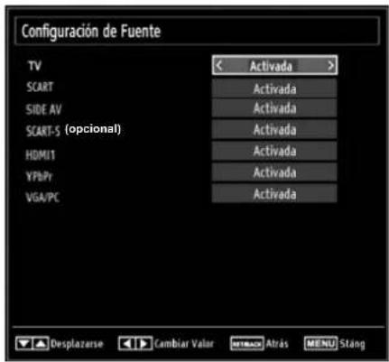 SABA LED26V11 - Configuración de Oportunidades Fuentes - 1