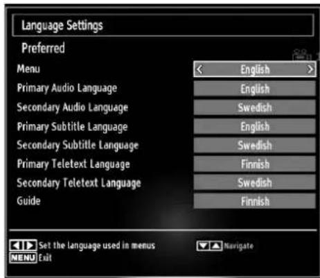 SABA LED26V11 - Language Settings - 1