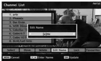 SABA L22V884 - Renaming channels - 1
