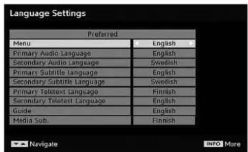 SABA L22V884 - Language Settings - 1