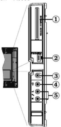 SABA L22V884 - Afiz chage des branchements - Prises laterales - 1