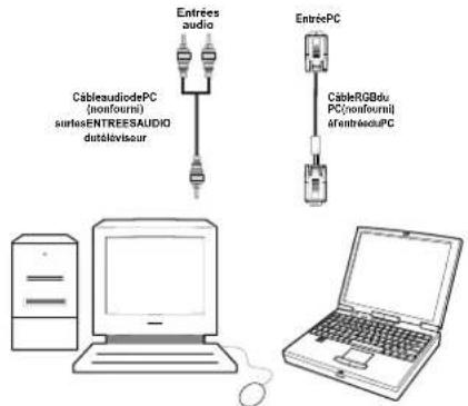 SABA L22V884 - Connexion du téléviseur LCD à un PC - 1