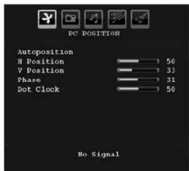 SABA L22V884 - PC Position Menu - 1