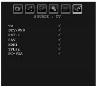 SABA L22V884 - Menu Source - 1