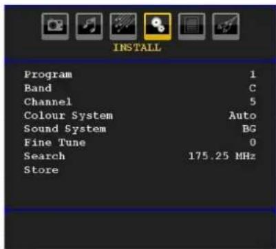 SABA CLS16V4 - Install Menu - 1