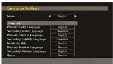 SABA CLS16V4 - Language Settings - 1