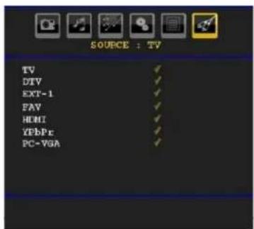 SABA CLS16V4 - Menu Source - 1