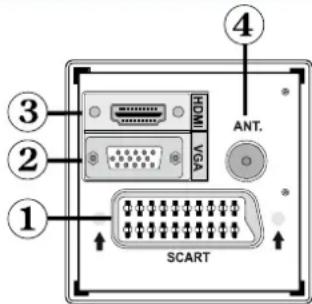SABA CLS16V4 - Affichage des branchements - connecteurs arrêté - 1