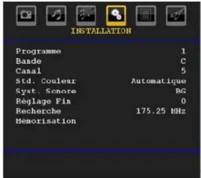 SABA CLS16V4 - Menu d'installation - 1