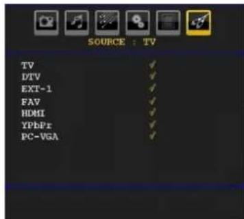 SABA CLS16V4 - Source Menu - 1