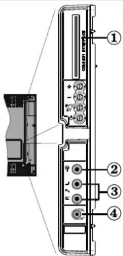 SABA CLS16V4 - Affichage des branchements - Prises latérales - 1