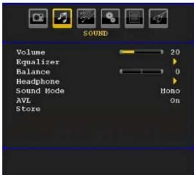 SABA CLS16V4 - Sound Menu - 1