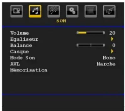 SABA CLS16V4 - Menu Audio - 1