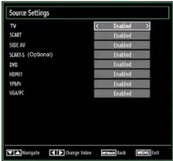 SABA L22D980 - Configuring Source Settings - 1
