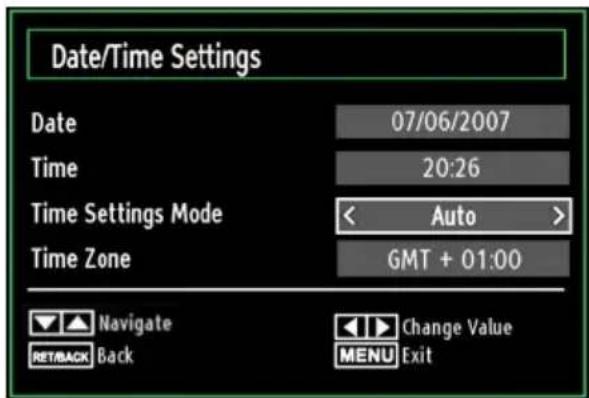 SABA L22D980 - Configuring Date/Time Settings - 1
