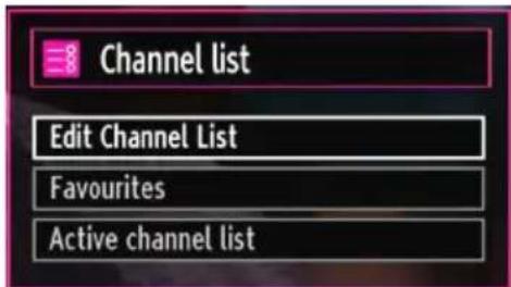 SABA L22D980 - Managing Stations: Channel List - 1