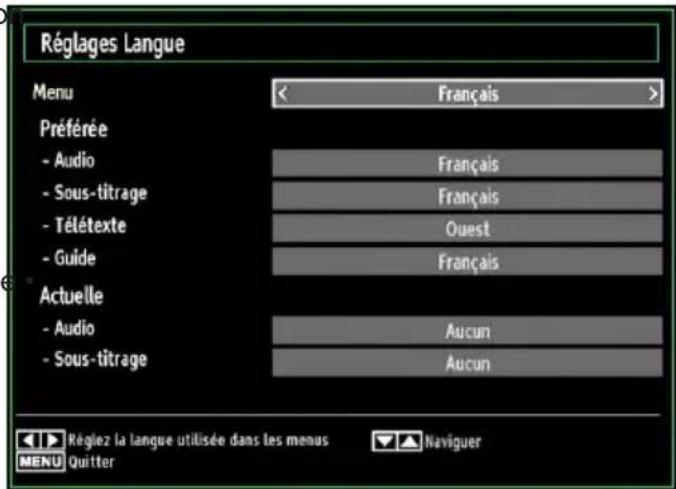 SABA L22D980 - Configuration des préférences linguistiques - 1