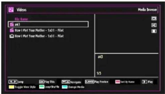 SABA L22D980 - Media Playback Using Media Browser - 2