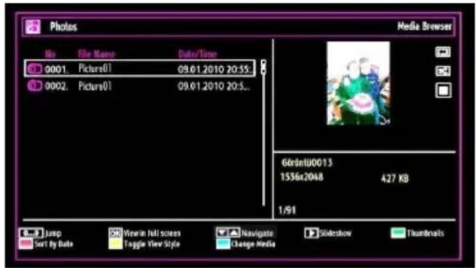 SABA L22D980 - Viewing Photos via USB - 1