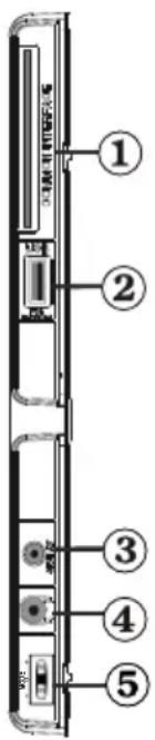 SABA L22D980 - Affichage des branchements - Connecteurs latéraux - 1