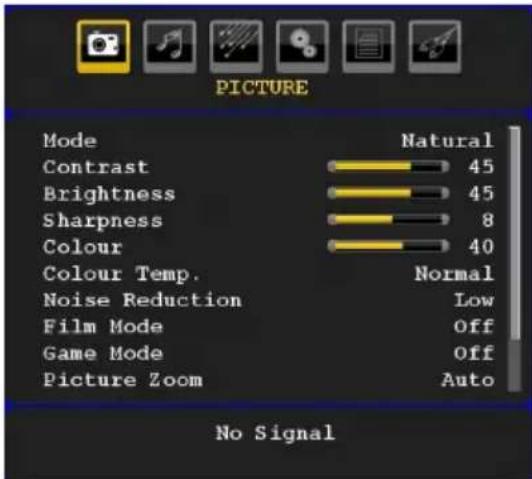 SABA SCB1910VX - Picture Menu - 1