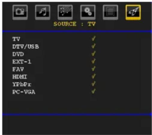 SABA SCB1910VX - Menu Source - 1